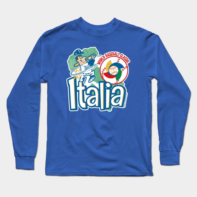 Italia Baseball 2023 World Baseball Classic Long Sleeve T-Shirt by ItalianPowerStore